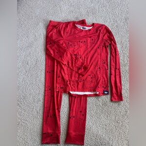 Lands' End kids thermal base layer long underwear top and bottom size XL / 14-16